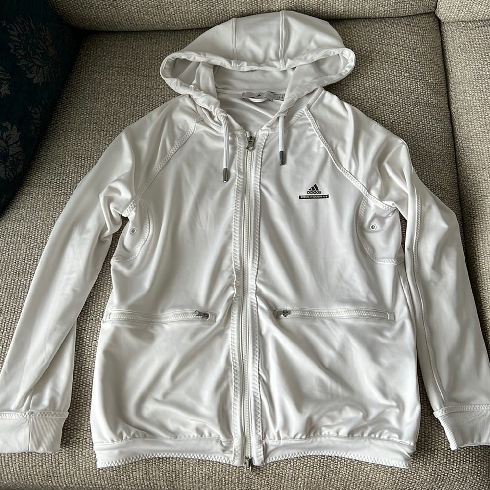 Adidas by Stella McCartney White Hooded Zip-Up Jacket